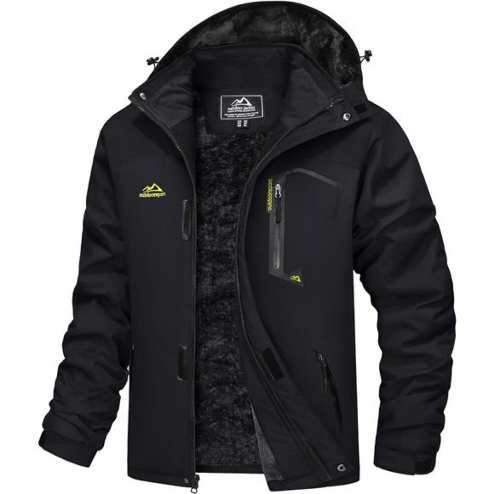 Men's Winter Coats Water Resistant Ski Snow Jacket Warm Fleece Jacket
